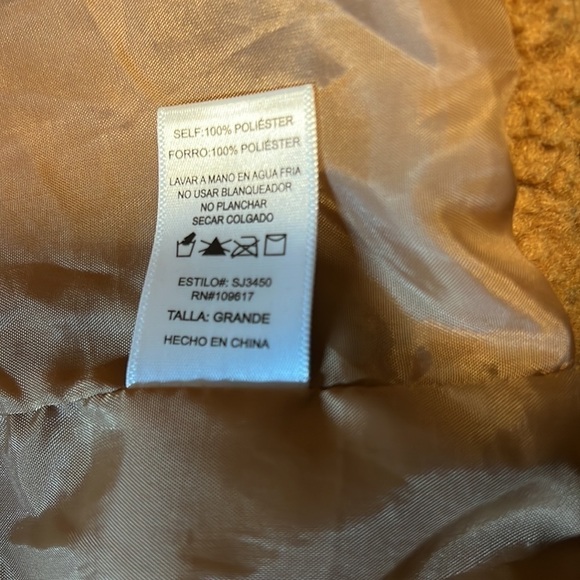 SHINESTAR Flap Pocket Teddy Coat Size Large *Flaws - Picture 10 of 11